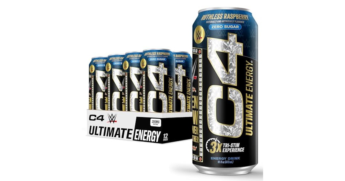 C4 Ultimate x WWE | 300mg Caffeine Sugar Free Energy Drink | Ruthless ...
